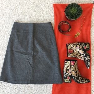 Banana Republic: Gray Wool A-Line